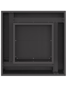 Focolare Nero 60 x 60 x 30 cm Acciaio