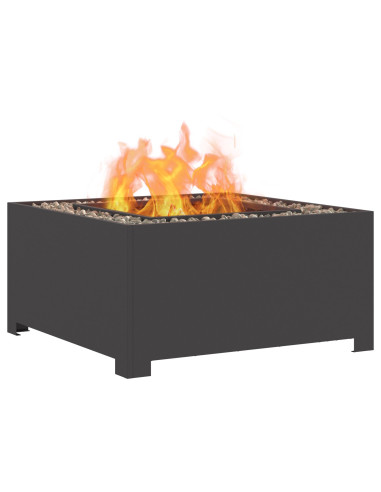 Focolare Nero 80 x 80 x 40 cm Acciaio