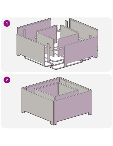 Focolare Marrone 80 x 80 x 40 cm