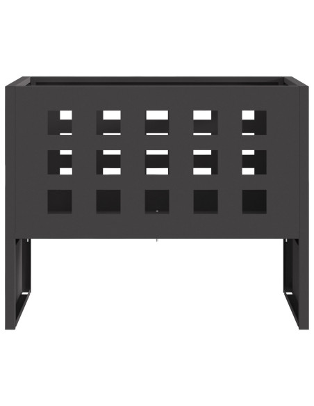 Focolare Retangolare Nero 50x30x40 cm Acciaio