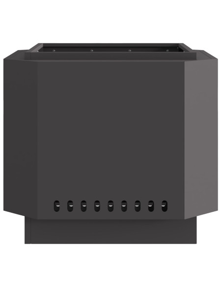 Braciere Senza Fumi Nero 58x58x51 cm Acciaio