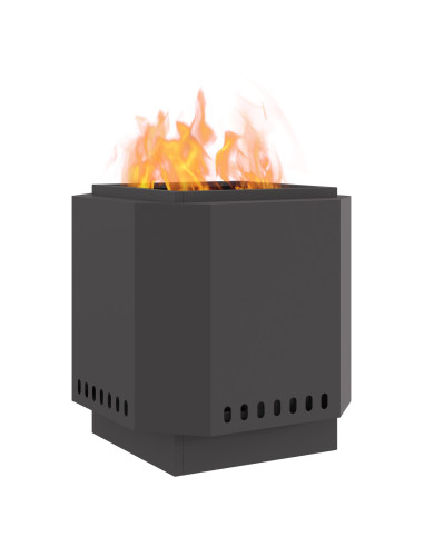 Focolare Senza Fumi Nero 48 x 48 x 51 cm Acciaio