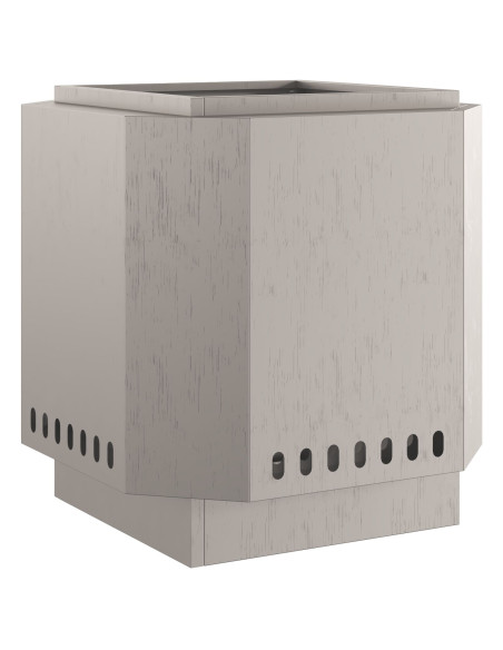 Focolare Senza Fumi 48x48x51 cm in Acciaio Antiruggine di