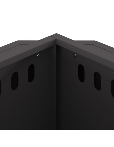 Focolare Senza Fumi Nero 38 x 38 x 51 cm Acciaio