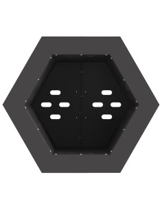 Focolare Senza Fumi Nero 38 x 38 x 51 cm Acciaio