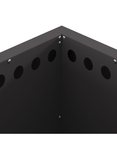 Focolare Senza Fumi Nero 48 x 48 x 50 cm Acciaio