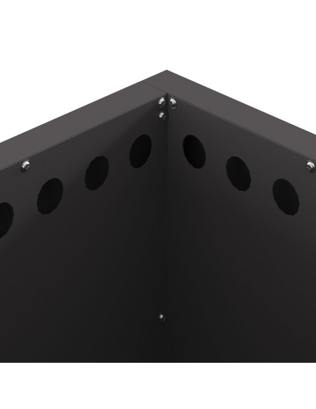 Focolare Senza Fumi Nero 48 x 48 x 50 cm Acciaio