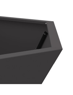 Focolare Nero 75 x 75 x 28 cm Acciaio