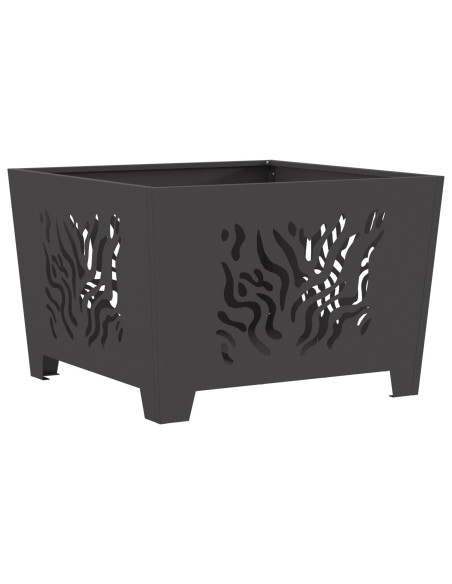 Braciere Quadra Nera 60x60x40 cm Acciaio