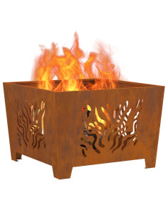 Focolare Marrone 60 x 60 x 40 cm Acciaio 2