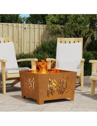 Focolare Marrone 60 x 60 x 40 cm Acciaio