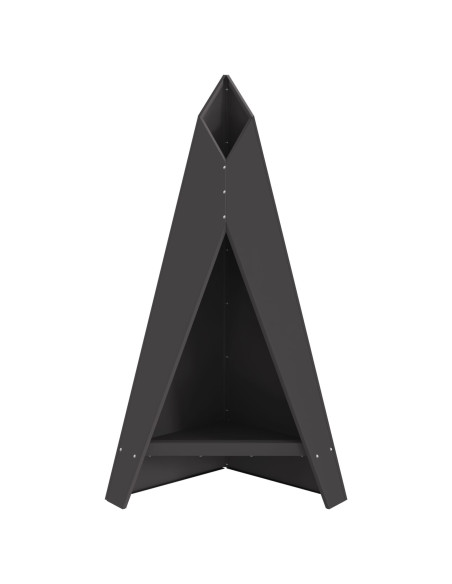 Focolare Piramidale 58x36x100 cm in Acciaio Resistente alle Intemperie