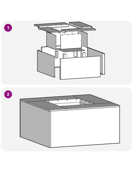 Focolare Marrone 60 x 60 x 30 cm