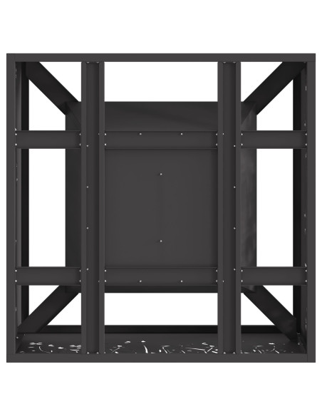 Focolare Quadrato Nero 60x60x30 cm in Acciaio
