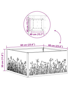Focolare Nero 60 x 60 x 30 cm Acciaio 2