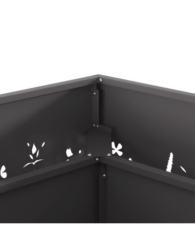 Focolare Nero 60 x 60 x 30 cm Acciaio