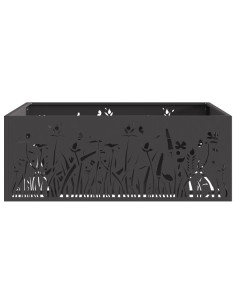 Focolare Nero 80 x 80 x 30 cm Acciaio 2