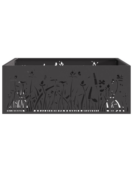 Focolare Nero 80 x 80 x 30 cm Acciaio