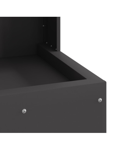 Focolare Nero 35 x 35 x 100 cm Acciaio