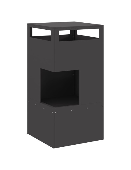 Pala di Fuoco  Nera 50x50x100 cm Acciaio
