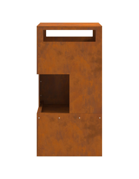 Focolare 50x50x100 cm Acciaio inossidabile