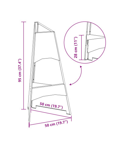 Focolare Nero 50 x 50 x 95 cm Acciaio