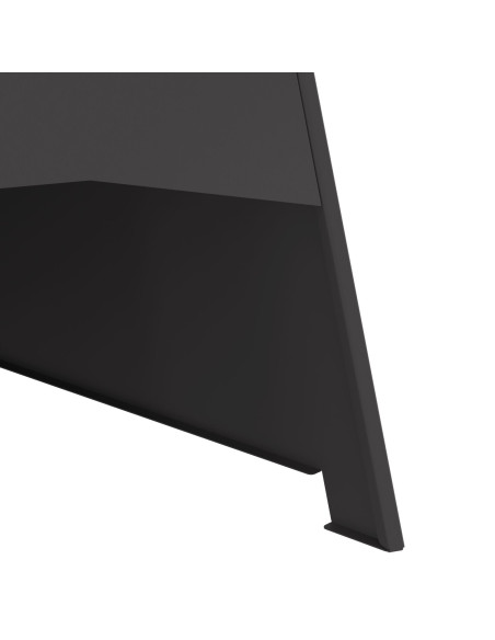 Braciere Piramidale Nero 50x45x95 cm Acciaio