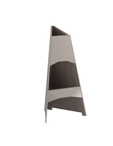 Focolare a Piramide 50x45x95 cm in Acciaio Invecchiato