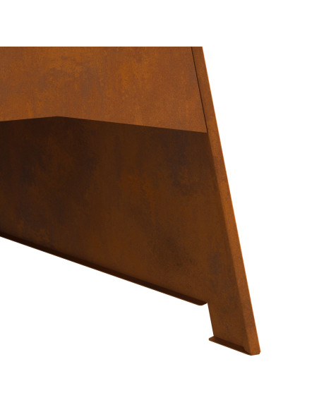 Focolare a Piramide 50x45x95 cm in Acciaio Invecchiato