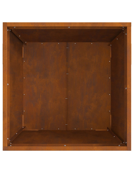Focolare Quadrato 50x50x30 cm in Acciaio Resistente di