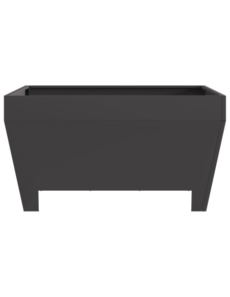 Braciere Quadrato Nero 80x80x43 cm in Acciaio -