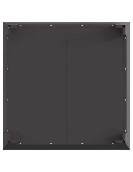 Braciere Quadrato Nero 80x80x43 cm in Acciaio -