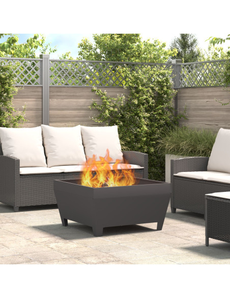 Focolare Nero 80 x 80 x 43 cm Acciaio