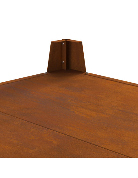 Braciere Quadrato 80x80x43 cm in Acciaio Inossidabile di