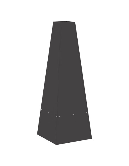Focolare  con stoccaggio per legna Nero 35x35x100 cm Acciaio