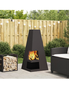 Focolare Nero 50 x 50 x 100 cm Acciaio 2