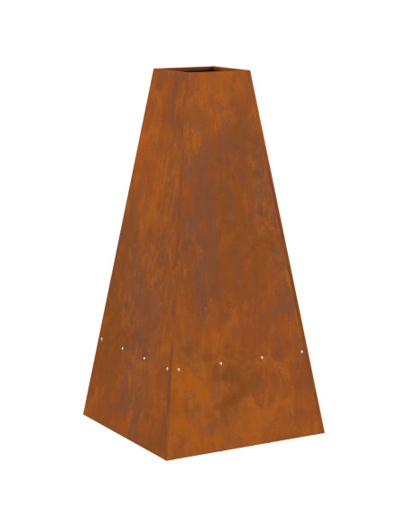 Braciere con Stoccaggio per Legna 50x50x100 cm Acciaio Inossidabile
