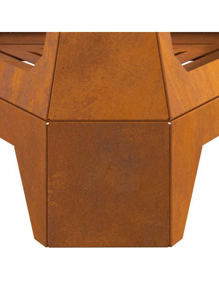 Focolare  con camino 50x43x52 cm in acciaio resistente agli agenti atmosferici