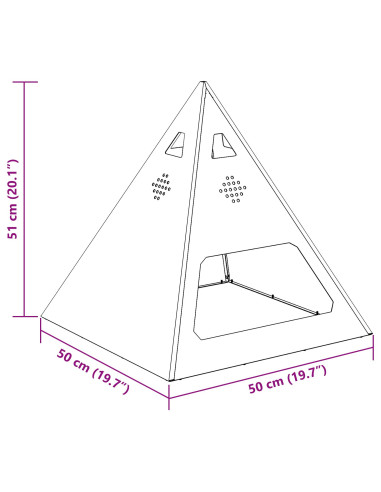Focolare Nero 50 x 50 x 51 cm Acciaio