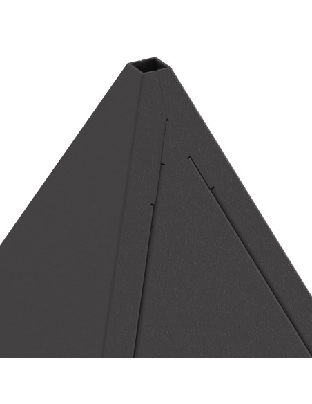 Camino a Fuoco Piramidale Nero 50x50x51 cm Acciaio