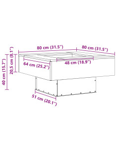 Focolare Marrone 80 x 80 x 40 cm 2