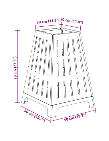 Focolare Marrone 50 x 50 x 70 cm