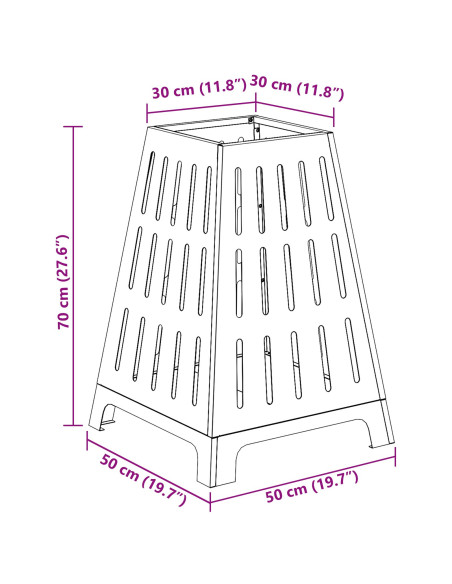 Focolare Marrone 50 x 50 x 70 cm