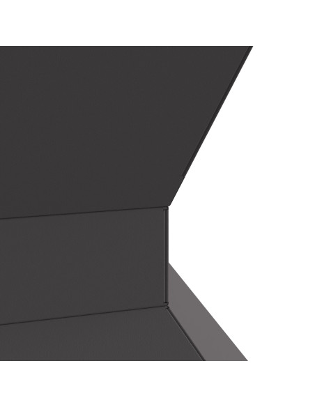 Bracere Esagonale Nero 50x50x40 cm Acciaio