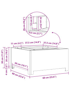 Focolare Nero 60 x 60 x 30 cm Acciaio 2