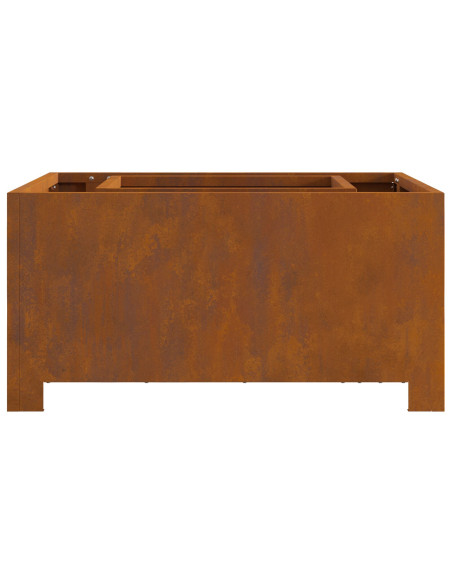 Caminetto Quadrato 60x60x30 cm in Acciaio Resistente alle Intemperie