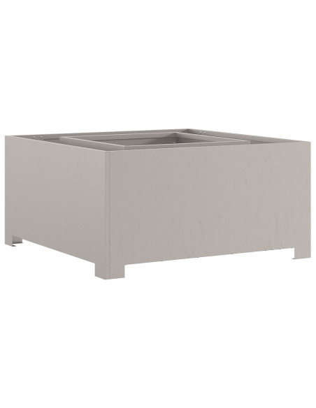 Focolare Quadrato 80x80x40 cm in Acciaio Invecchiato