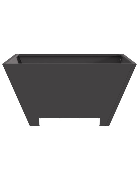 Braciere Quadrato Nero 60x60x30 cm Acciaio