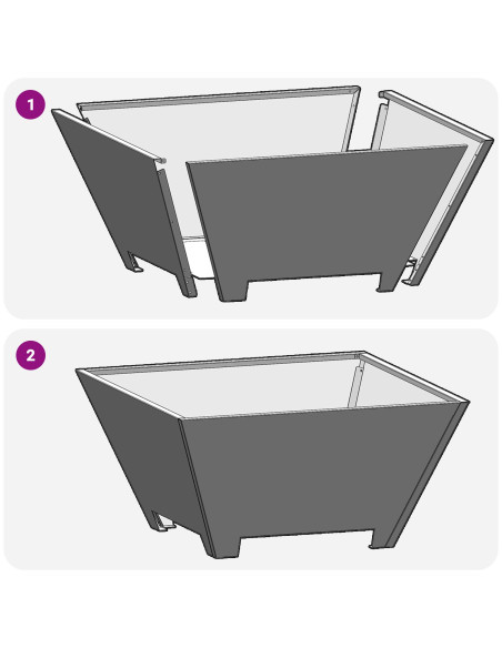 Focolare Marrone 60 x 60 x 30 cm Acciaio CorTen