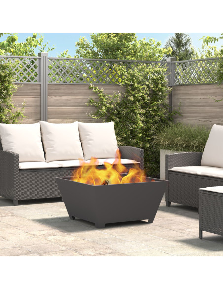 Focolare Nero 80 x 80 x 40 cm Acciaio